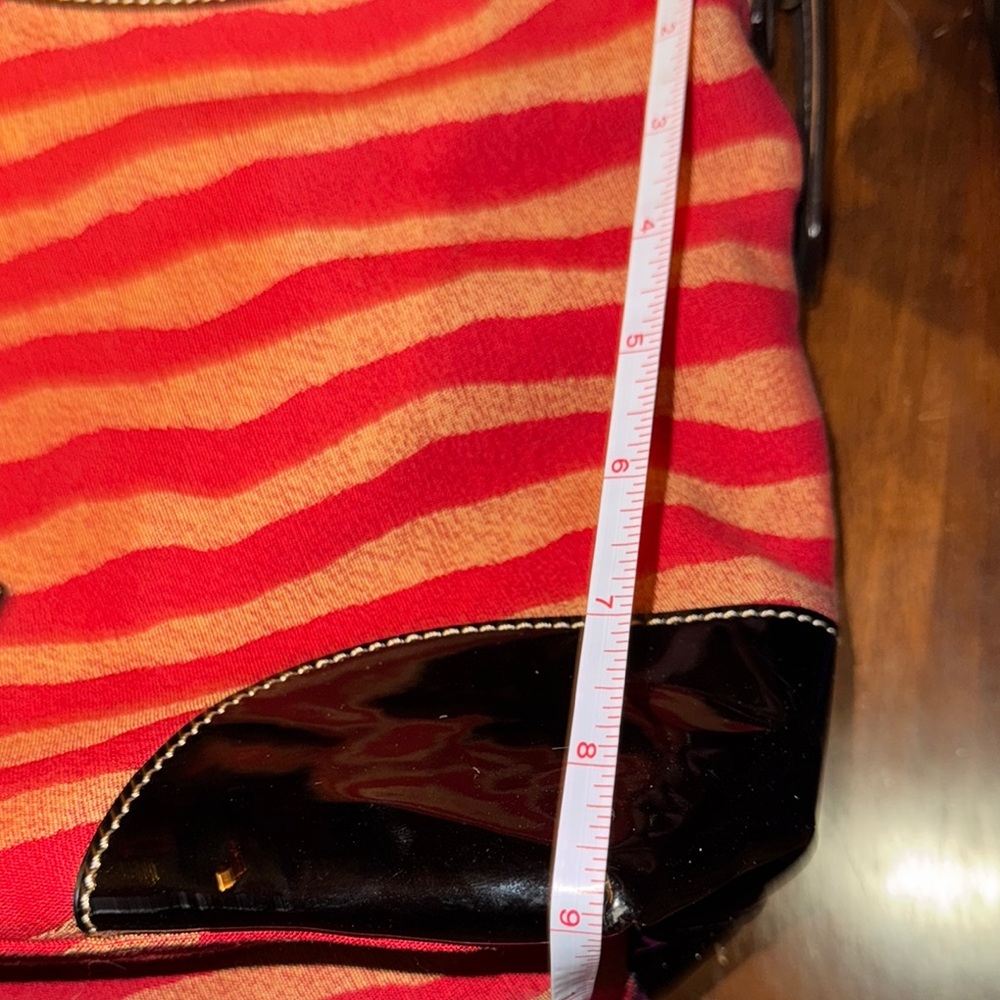 Dooney & Bourke Red and Black Hobo Bag - Picture 12 of 16